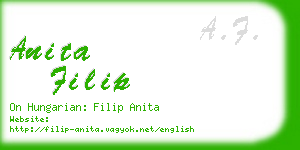 anita filip business card